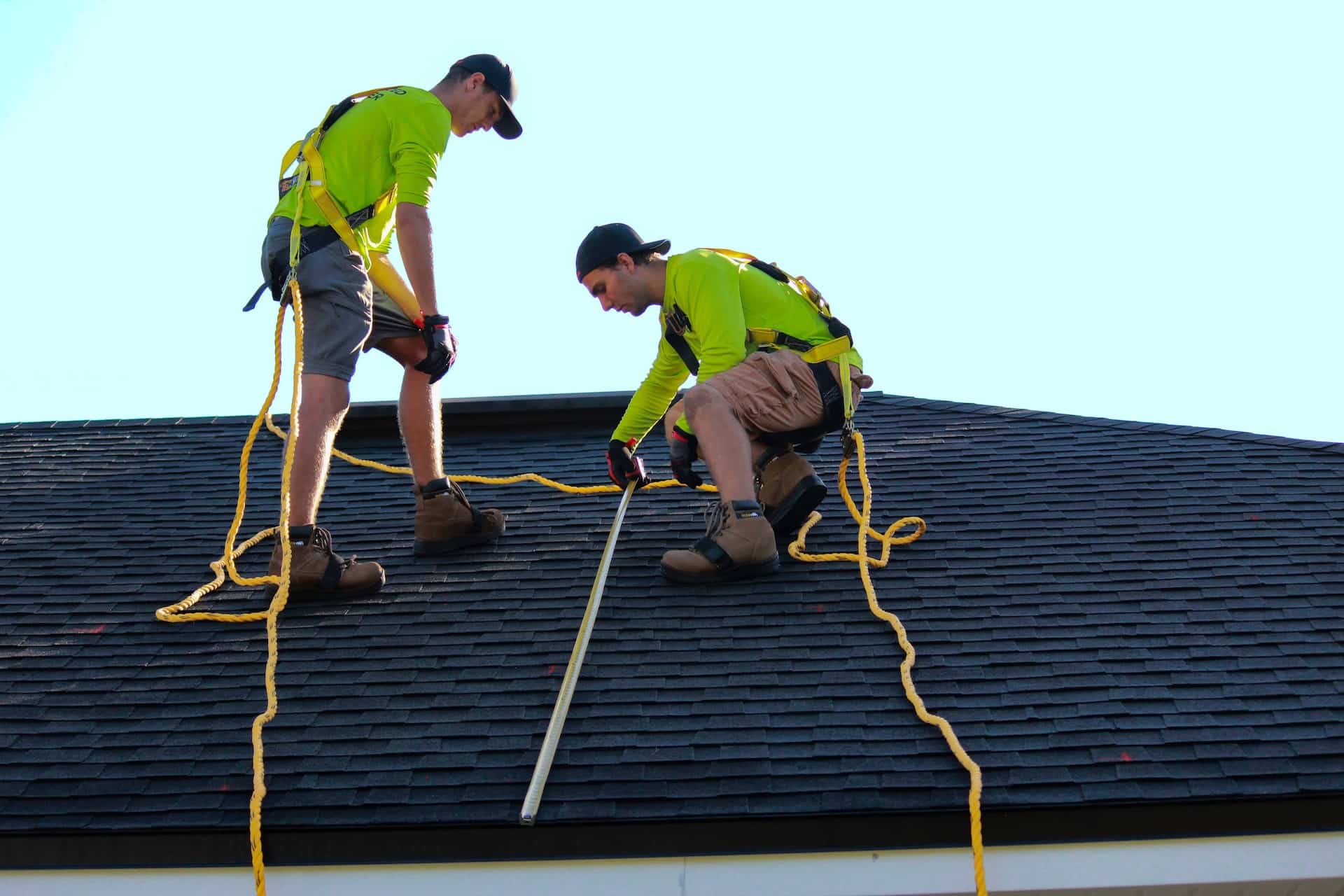 Roof Replacement Technicians Hard At Work