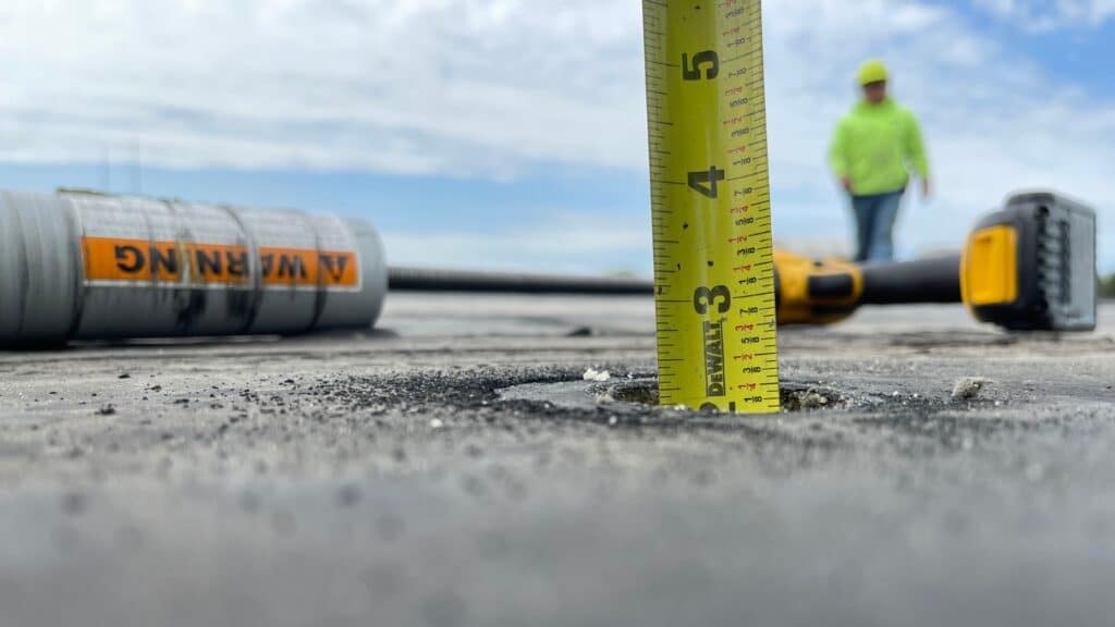 Commercial Roof Inspection Core Sample PRSE