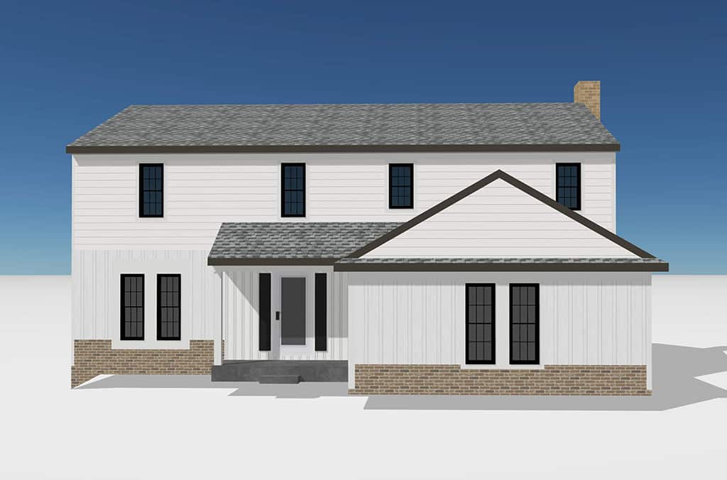 A mockup or image of the 3D visualizer tool in action, showing a house with siding options being tested.